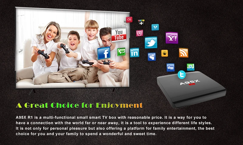 A95X R1 Android 6.0 Smart TV Box Rockchip RK3229 Quad-core 1GB 8GB HDMI2.0 4K2K HD 2.4G Wifi A95x Nexbox Streaming Media Player 