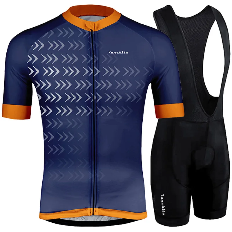 Ropa ciclismo hombre велосипедная майка 4D гелевая подкладка RUNCHITA Pro Team короткий рукав велосипедная Майка набор Майо Ropa Ciclismo комплект