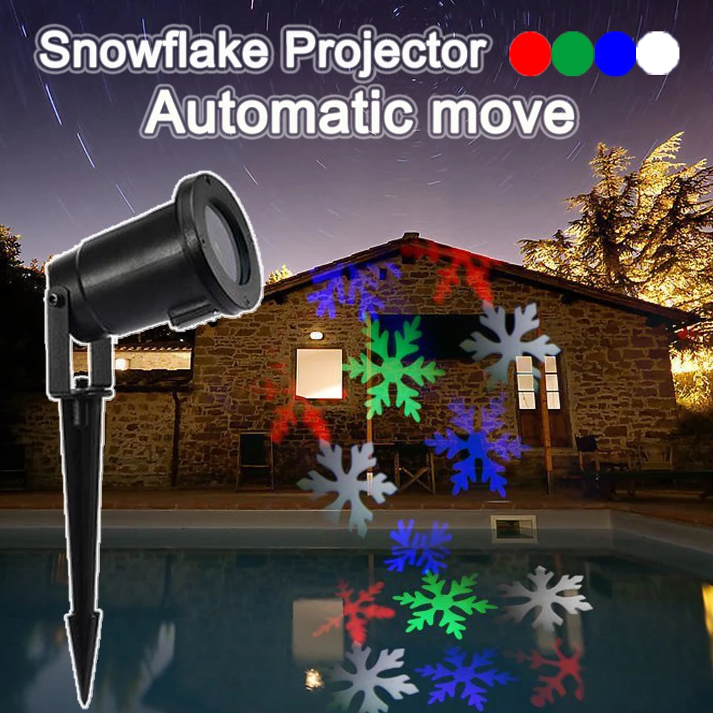 Automatic move LED snowflake projector,landscape kerstverlichting
