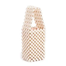 Ручной работы Элегантные женские сумки Курьерские сумки жемчуг ручка Сумки дамы цепь сумка через плечо выдалбливают сумки на плечо