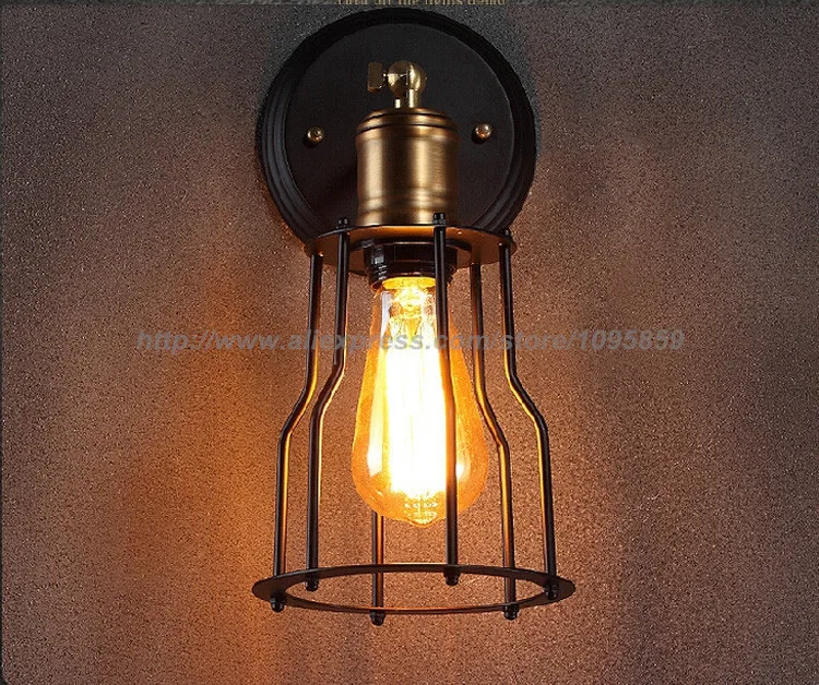 

Metal Lantern Vintage Wall Lamp Light Industrial Sconce Fixture Lighting Bar/Restaurant Lmpara de pared retro