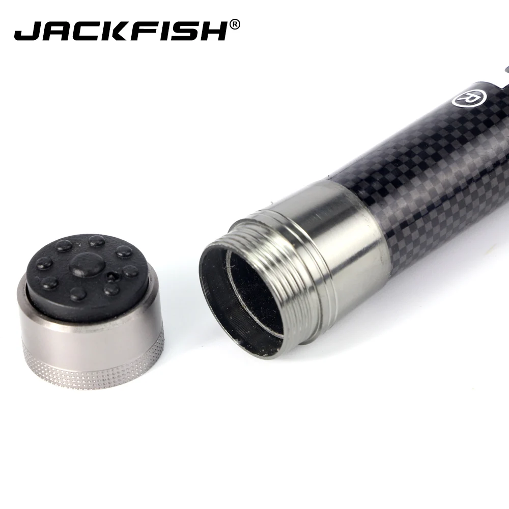 JACKFISH 99% ألياف الكربون تلسكوبي الصيد قضيب 1.8-3.6 m قصيرة البحر قضبان تلسكوبي الصيد رود غزل قصبة صيد خشبية