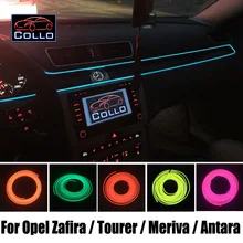 Для Opel Zafira/Tourer/Meriva/Antara/9 метров EL провод/интерьер автомобиля романтическая атмосфера лампа/консоль Декоративная полоса
