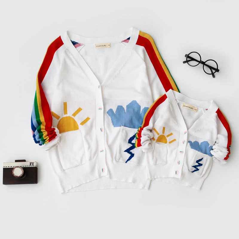 mother daughter matching cardigans