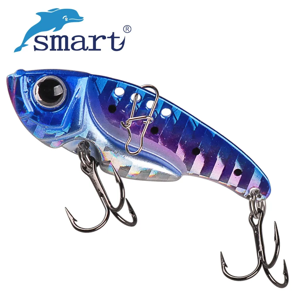 Smart High Quality Metal VIB 38mm 5.2g Sinking Hard Lure Vibration with France VMC Hook Artificial Bait Fishing Lure Set Smart High Quality Metal VIB 38mm 5.2g Sinking Hard Lure Vibration with France VMC Hook Artificial Bait Fishing Lure Set