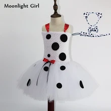 Платье-пачка для маленьких девочек деним джинсовая мини-собака костюмы в горошек, Детский костюм на Хеллоуин; костюм на Хеллоуин для девочек мультяшный костюм для косплей Платья для вечеринок PQ101