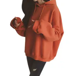 Женские осенние толстовки с капюшоном и длинными рукавами, пуловер с вышивкой, повседневные топы GDD99