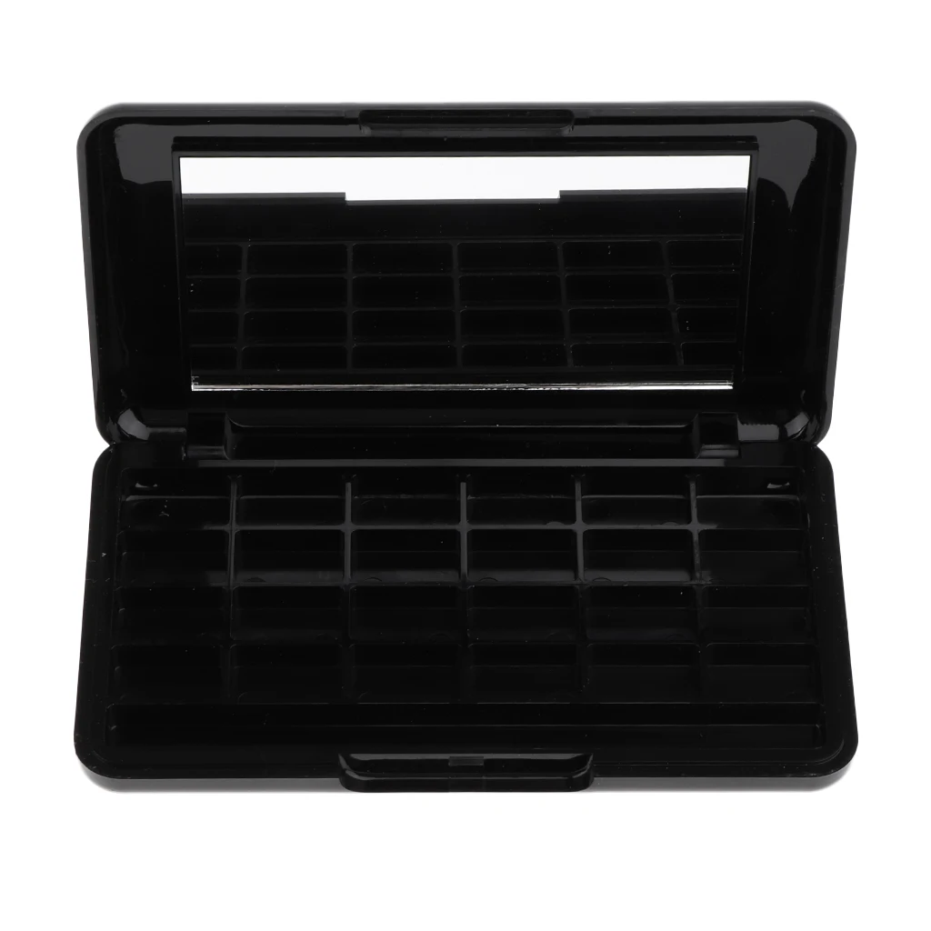 

2Pcs Portable Empty Makeup Palette with Mirror 24 Grids Case for Eyeshadow Lipstick Blush Powder