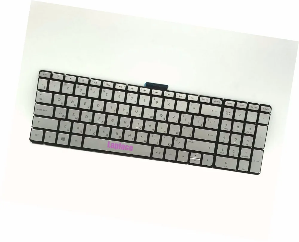 Новая русская Серебристая клавиатура с подсветкой для HP Envy X360 Кабриолет 15-W001ur