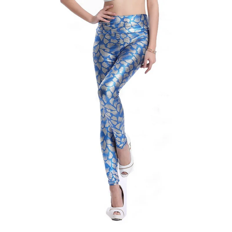 Women Harajuku Patchwork Print Fitness Leggings Workout