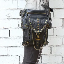 Steampunk Thigh Holster Protected Purse Shoulder Backpack Purse leather women bag carteras mujer bag thigh Motor leg Outlaw Pack