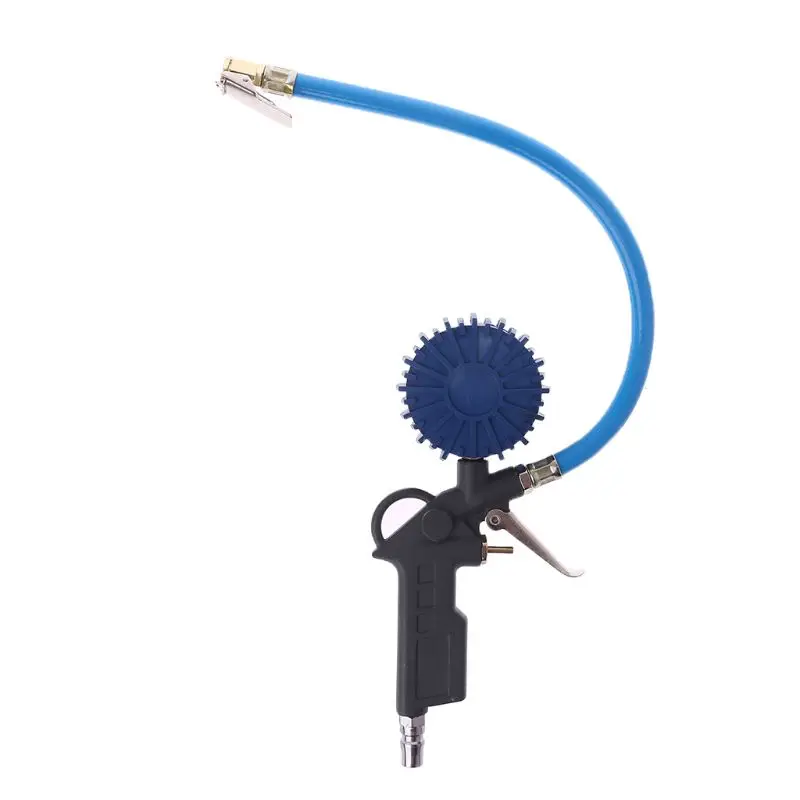 

1/4" BSP Air Line Tyre Inflator Pressure Gauge + Clip On Connector