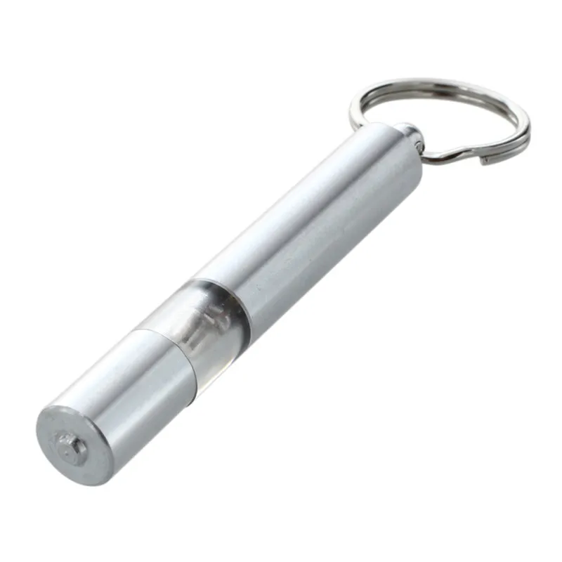 

Cylinder Shape Anti-Static Keychain Silver Tone Clear Car Static Electricity Releaser Discharger