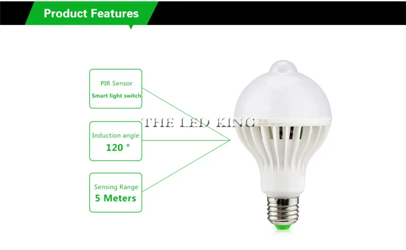 Светодиодный светильник E27, датчик движения, светодиодный, звуковая лампа с голосовым управлением, 3 Вт, 5 Вт, 7 Вт, 9 Вт, светодиодный светильник, лампочка, светодиодный, E27, светодиодный, s лампа для крыльца, прихожей