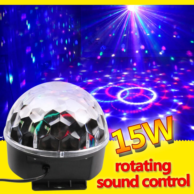 RGB led Stage Effect Light Crystal Auto Sound Magic Ball Disco Lighting shower laser Projector party DJ club elf Lamp Digital