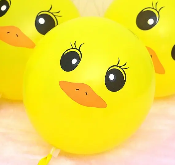 

10pcs/lot Duck Balloons - 12 inch Yellow Round Latex Balloons Ducks Balloon 12" ( Birthday Decor & Party Balloon Supplies )