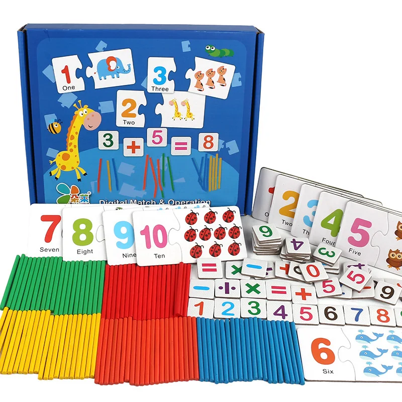 Монтессори Развивающие деревянные математические игрушки детские цифры