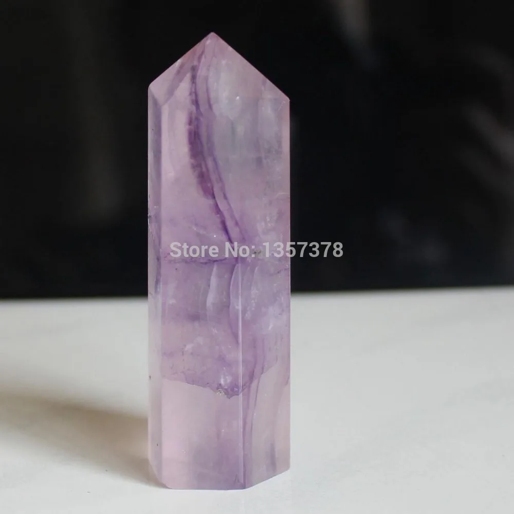 

huij 00142 Purple Fluorite crystal hexagonal point healing