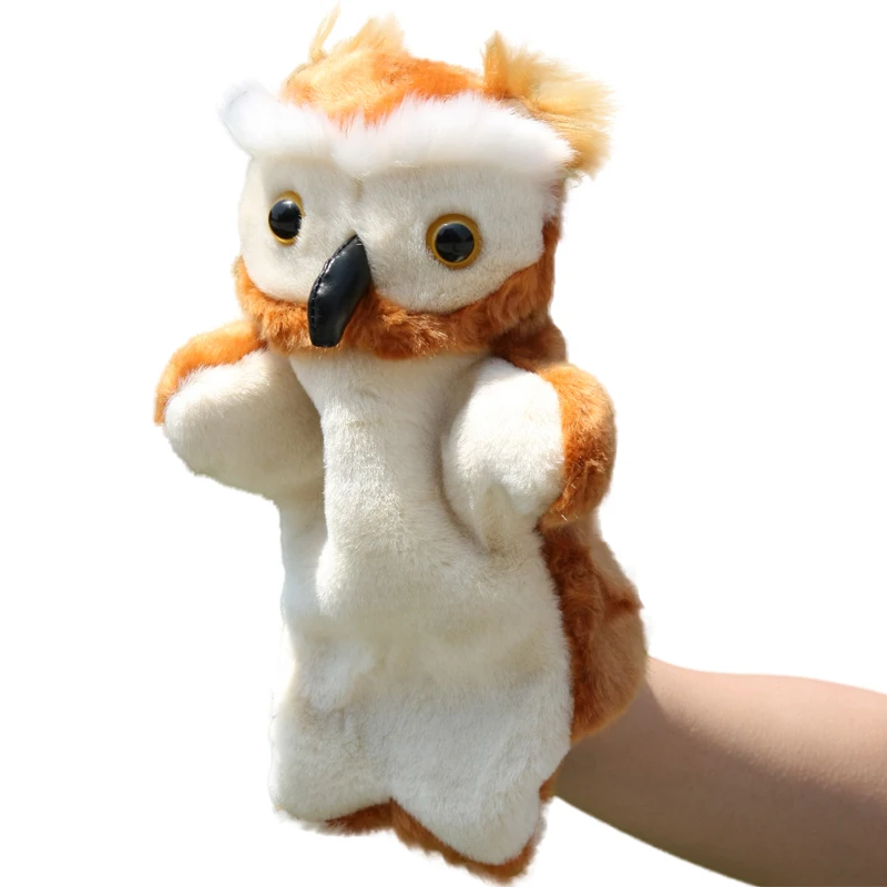 1pc 26cm plush hand puppets owl kindergarten performance pacify story