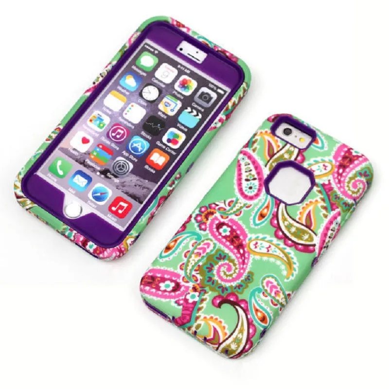 cashew flower waterdirtshockproof mobile phone Hybrid Hard Plastic case for iphone6 & 4.7 inches Pc silicon phone-case shell (7)