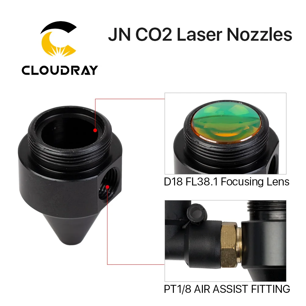 Воздушная Форсунка Cloudray диаметр 18 мм FL 38 1 для лазерной головки на CO2 машина