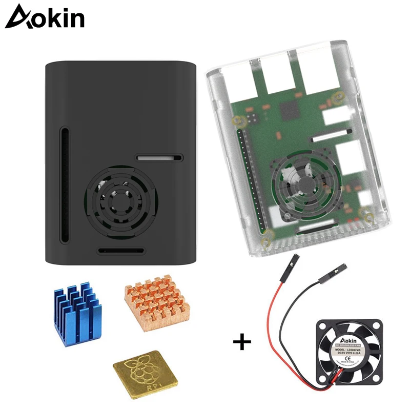 

Aokin Raspberry Pi 2B 3 Model B+ ABS Case Black Transparent Plastic Box Cover Shell For Raspberry Pi 3 Model B + Plus