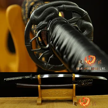 

Hand forged T10 Clay tempered japanese samurai sword katana sharpened