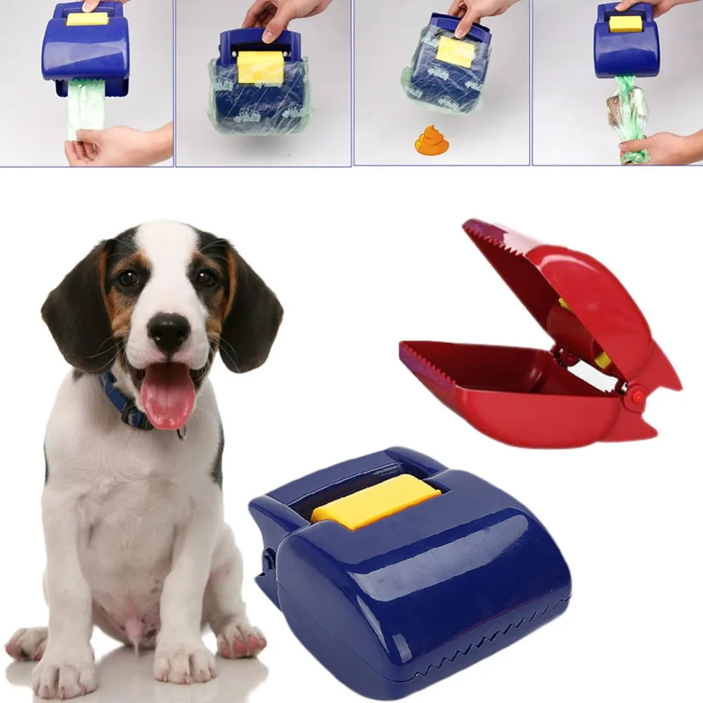 

1pc Portable Pet Dog Cat Puppy Pooper Scooper Waste Tool Handle Clean Poop Pick up -Y102