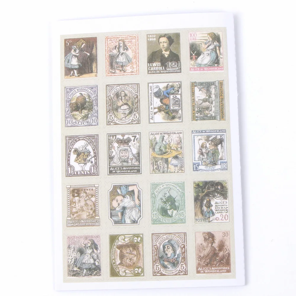 80 шт./лот(1 пакет) Diy винтажные Ретро наклейки для печати Лондон Париж принц Алиса липкая бумага для скрапбукинга