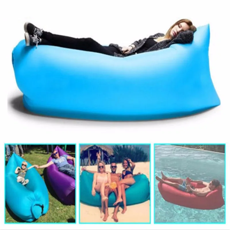 Outdoor Fast Lazy Bag Sleeping Inflatable Sofa Bed Camping Sun ...