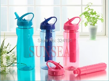 

Tritan BPA free plastic cup Water Bottle wholesale , eco-friendly Ice Stick Straw Pipe Water Mug Bottles