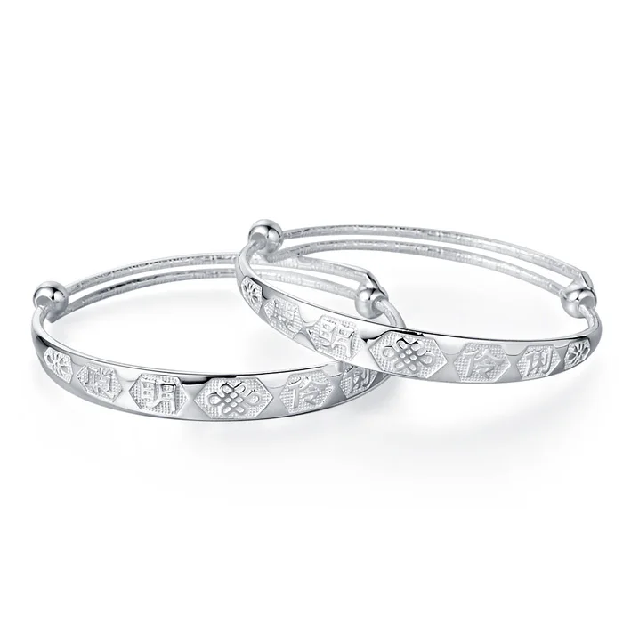 Silver Longevity Lock Baby Snake Models Bracelet 990 Silver Longevity Lock Baby Snake Models Bracelet 990 Sterling Gift Set 999 Fine Jewelry In Id Bracelets From