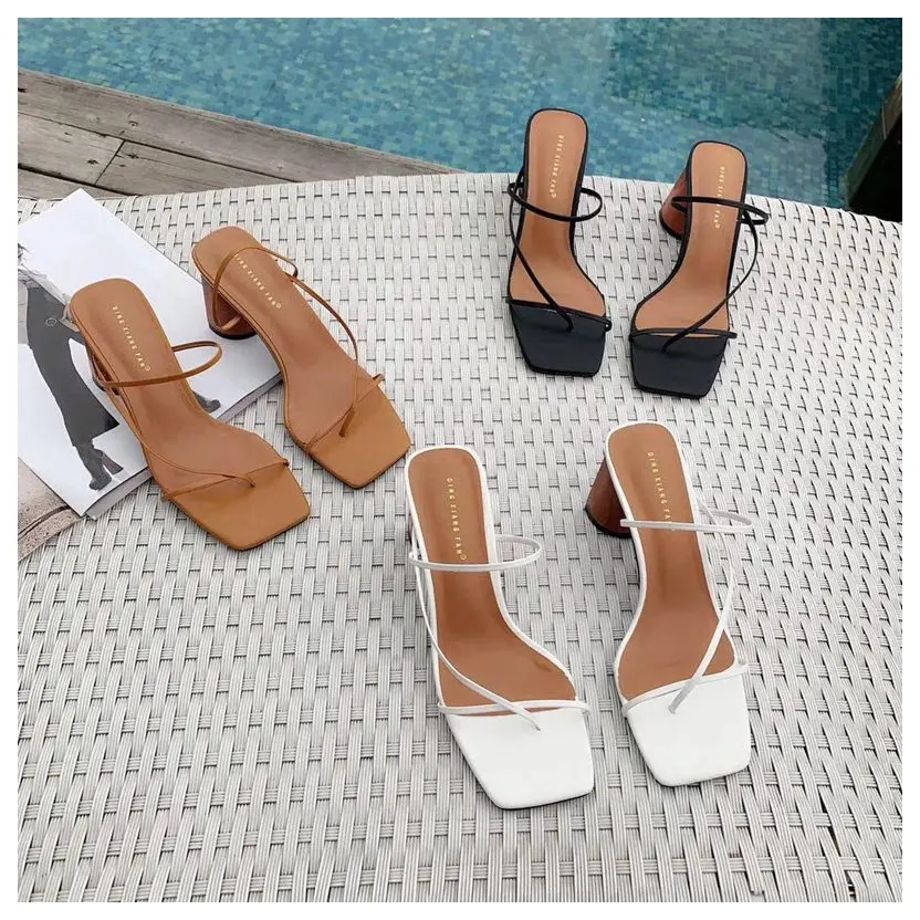 wood block heel sandals