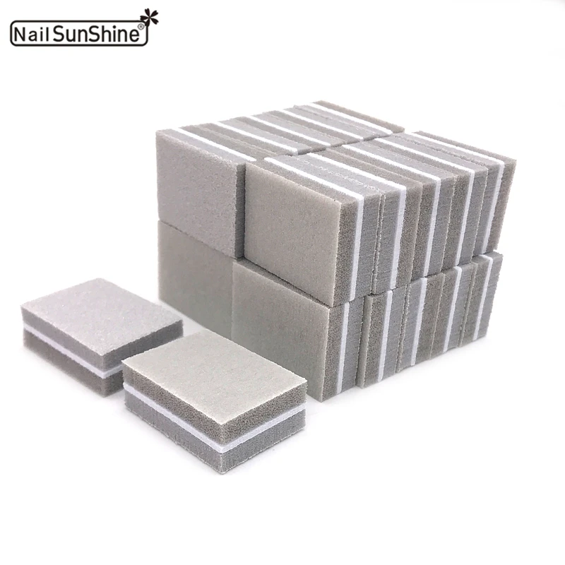 

Hot 200pcs Nail File Mini Grey Professional Lime a Ongle Sanding Buffer Block Pedicure Manicure Beauty Salon UV Gel Tips Tools