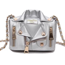 New European Brand Designer Bag Chain Motorcycle Shoulder Rivet Jacket Bags Messenger Bag Women Leather Handbags for Cool Girls New European Brand Designer Bag Chain Motorcycle Shoulder Rivet Jacket Bags Messenger Bag Women Leather Handbags for Cool Girls