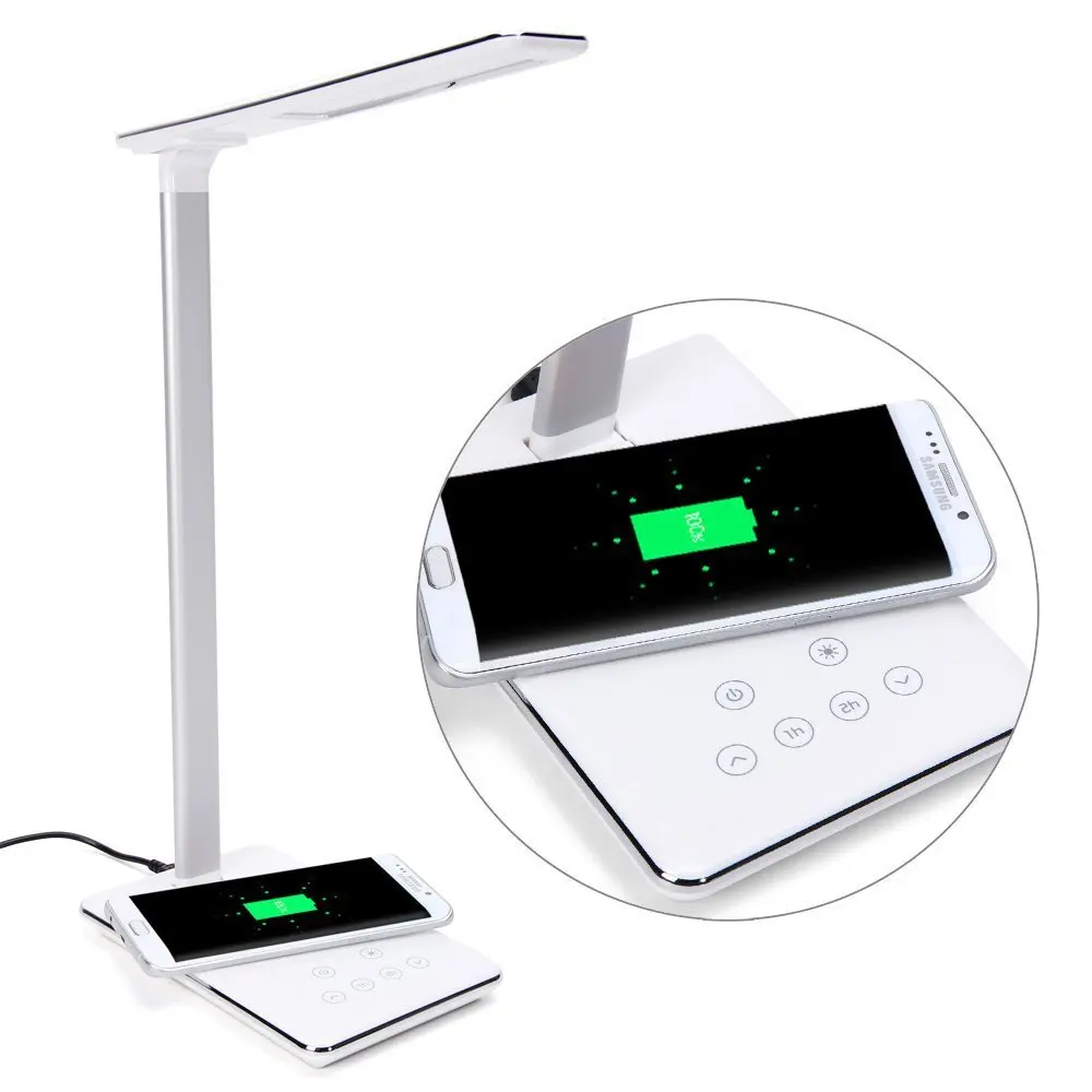 

Foldable Table Desk LED Lamp Light Qi Wireless Charger for iPhone 8 X XS Max XR Fast Desktop Wireless Charging Pad for SamsungS9