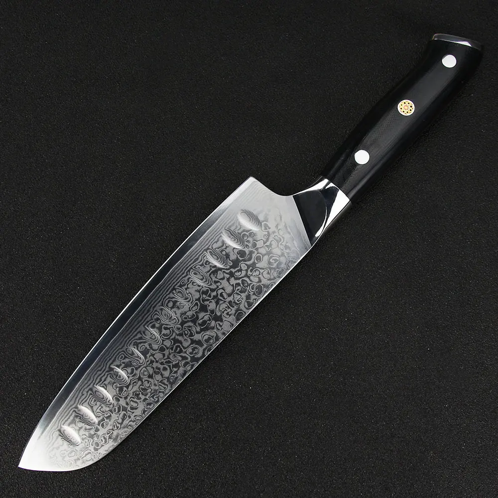 Набор кухонных ножей шеф повара из дамасской стали 2 шт.|knife set|kitchen knife setsantoku set |