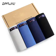 DANJIU, одноцветное, из модала, мужское нижнее белье, боксеры, мягкие, дышащие, мужские боксеры, шорты, простые, тянущиеся, Cuecas, сексуальные, u-образные, Calzoncillos