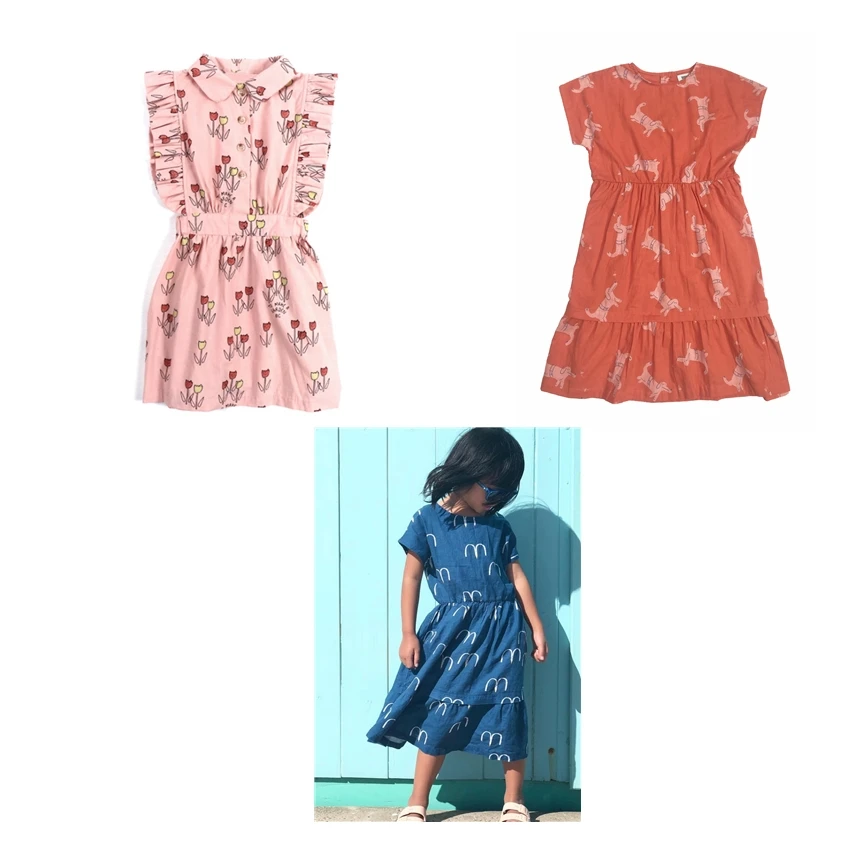 

Pre Sale Bobo C** Teenager Girls Dress Vintage Short Sleeve Cotton Comfortable Vestidos For Princess Outfits