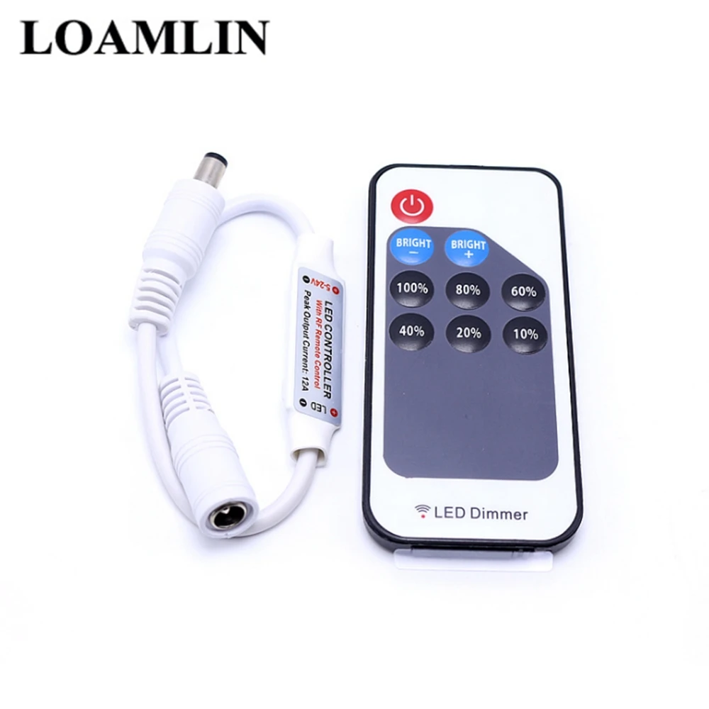 Single Color Led Controller With Led Remote Dimmer DC5-24V For 5050 3528 2835 Single Color Led Strip