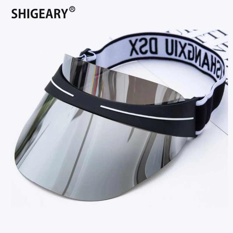 

Fashion Summer Unisex Women Sun Hat Cap Ultraviolet light Resistant Transparent Top PVC Sunshade Hat Visor Caps Sunhat with LOGO