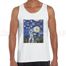 Самые дешевые мужские майки Звездные войны Ретро Печатный мужской жилет с круглым вырезом мужские хипстерские штурмовики Звездная ночь singlets