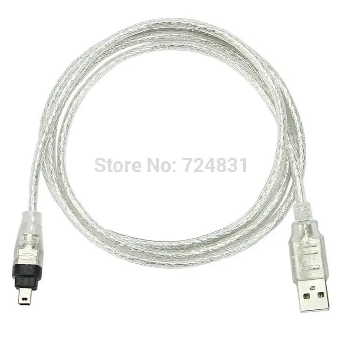 

CY USB Male to Firewire IEEE 1394 4 Pin Male iLink Adapter Cord Cable for SONY DCR-TRV75E DV