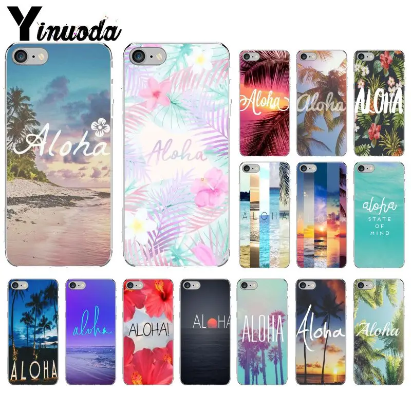 Yinuoda مرحبا هاواي ألوها DIY الفاخرة الراقية حامي حالة ل أبل فون 8 7 6 6 S زائد X XS ماكس 5 5 S SE XR الهواتف المحمولة