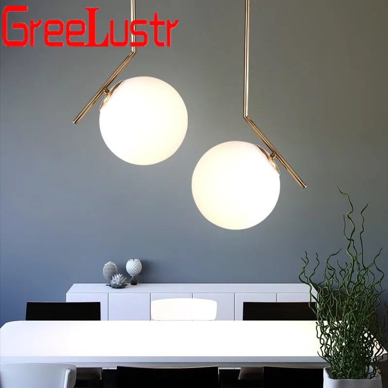 Креативные железные подвесные светильники стеклянный шар шаровая Подвесная