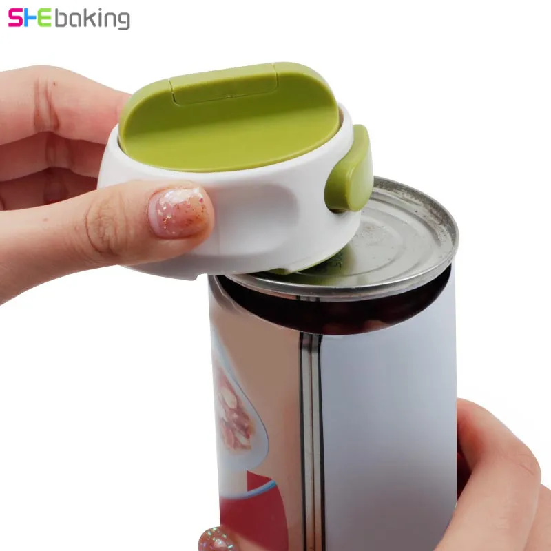 

Shebaking 1PC Round Switch Shape Can Opener Stainless Steel Rotation Canned Manual Can Opner Non-slip Openers Bar Kitchen Tools