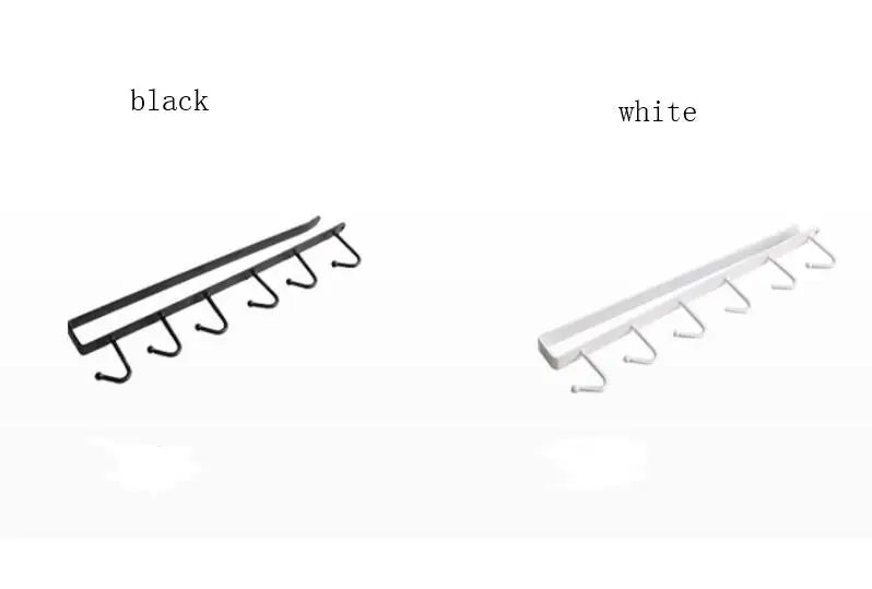 Железная художественная вешалка для одежды, многофункциональный крючок для кухонного шкафа, 6 крючков, вешалка для отделки без гвоздей LU5024
