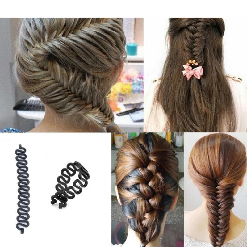 knot hair band Multi Style Hair Style Braiding Tools Magic Donut Bun Maker DIY Women Hair Accessories Twist Hair Clips Disk Hairpins Barrettes gold hair clips