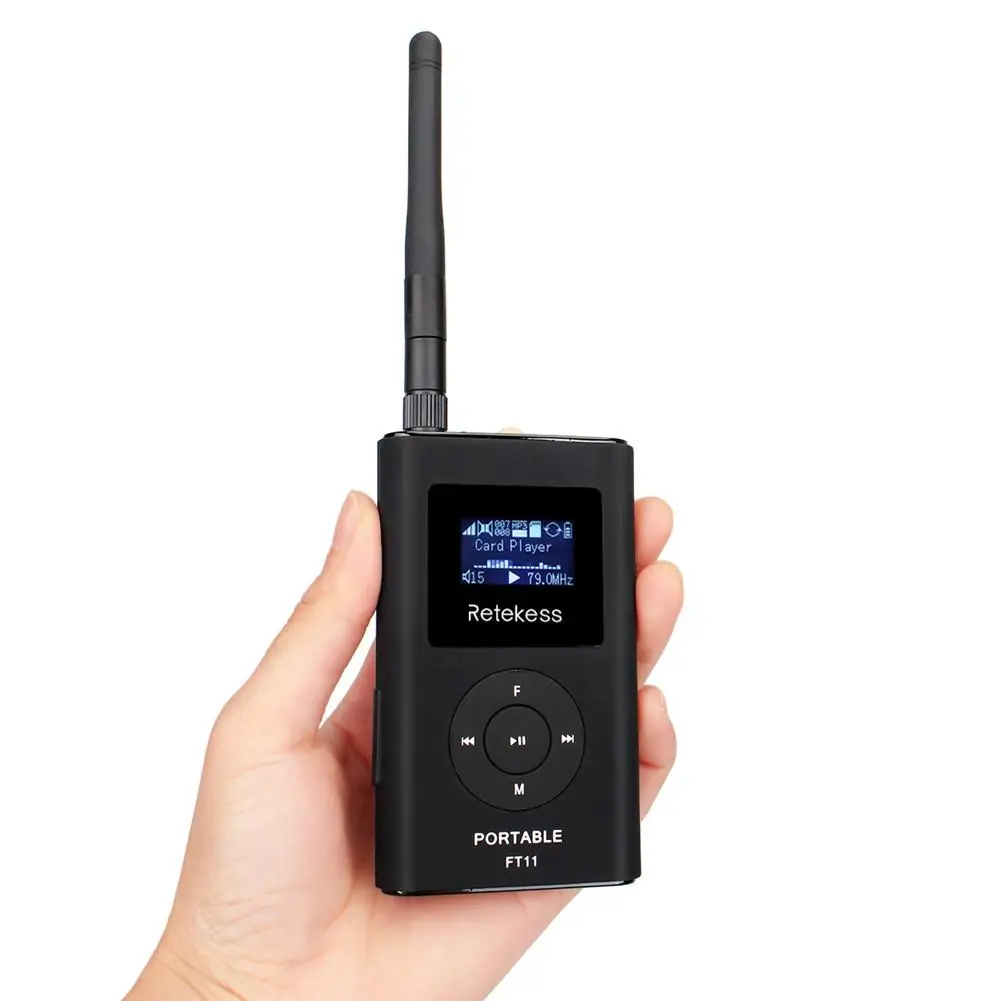 FT11 ручной Портативный радио Портативный Динамик 0,3 W FM Беспроводной анти-свисток эффект передатчик аудио адаптер мини Динамик