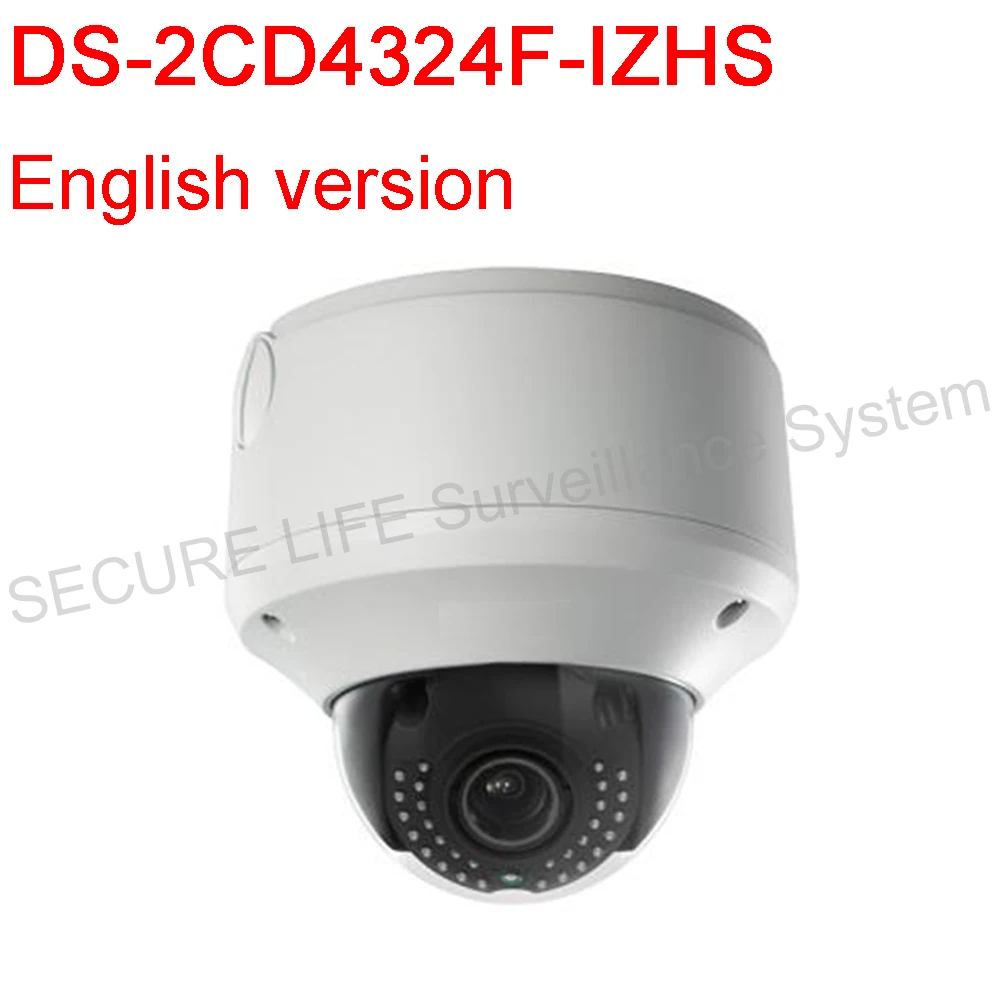 Free shipping English version DS-2CD4324F-IZHS 2MP Full HD Outdoor Dome Camera Support Motorized VF lens,PoE